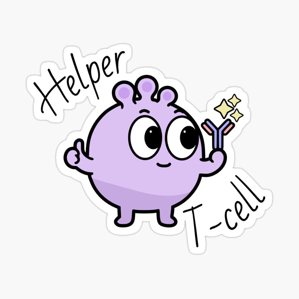 "Cute Helper T-cell - Immune cells" Poster for Sale by MicroMarket | Redbubble