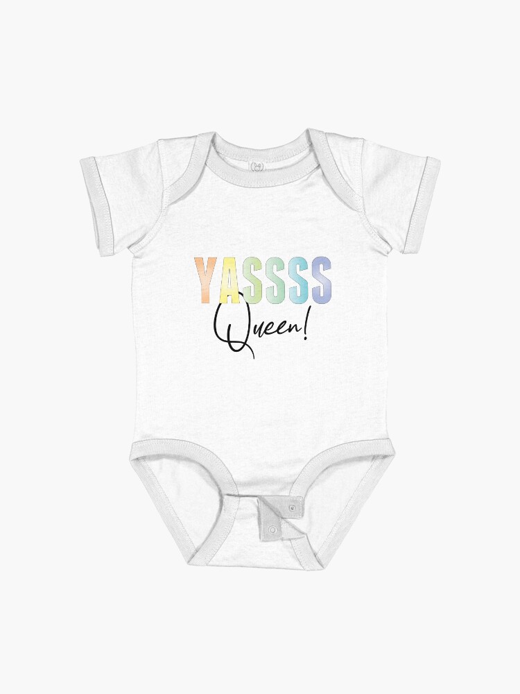 Thumbnail 1 of 2, Baby One-Piece, Queer Eye - Yassss Queen designed and sold by Bingeartstudio.