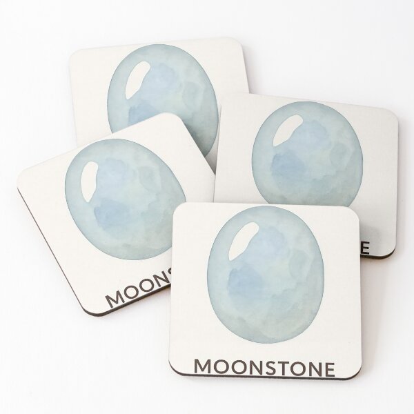 Item preview, Elegant Moonstone Gemstone Illustration – Mystical Crystal Design for Stickers, T-Shirts & Mugs designed and sold by JuliJoy.