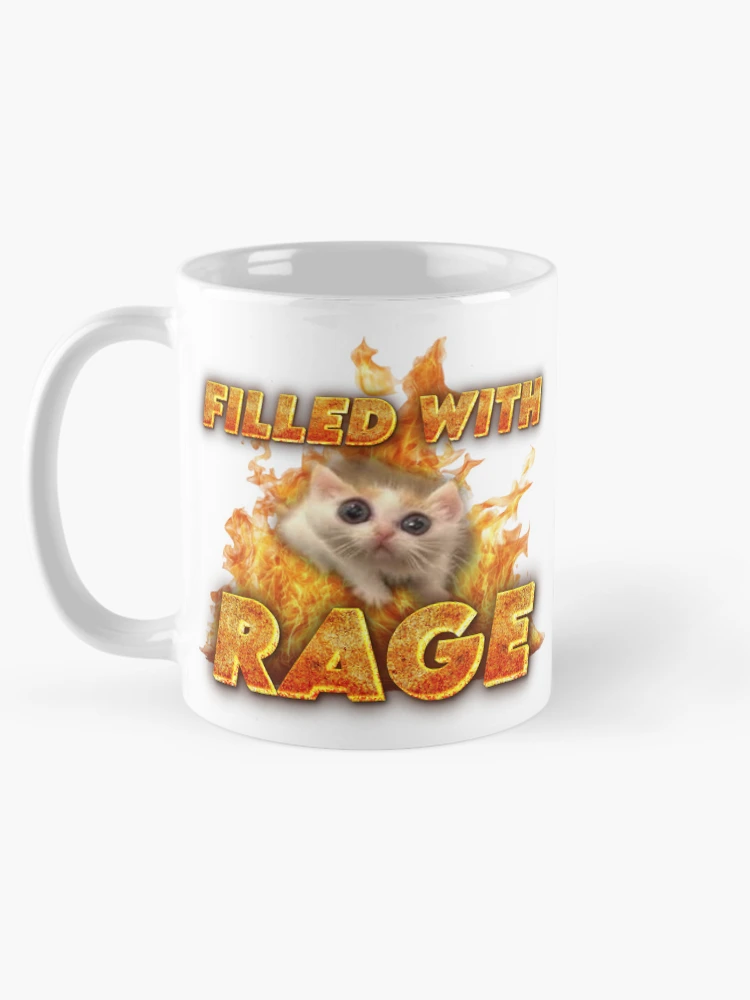 Thumbnail 5 of 6, Coffee Mug, Filled with Rage | Distorted Cat designed and sold by RizzClothes.