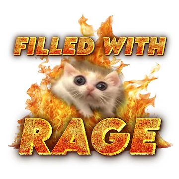 Artwork thumbnail, Filled with Rage | Distorted Cat by RizzClothes