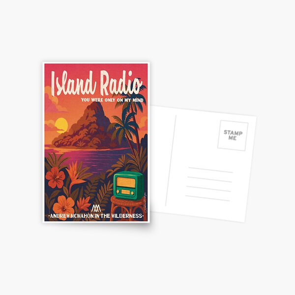 Item preview, AM Island Radio Postcard/Greeting Card designed and sold by Kat McIntyre Art.