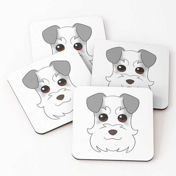 Item preview, White Schnauzer Grey Ears designed and sold by OliRoseArt.