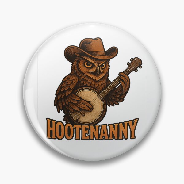 Item preview, Hootenanny Owl Cowboy Banjo Player Funny Country Music designed and sold by The Junto Shop.