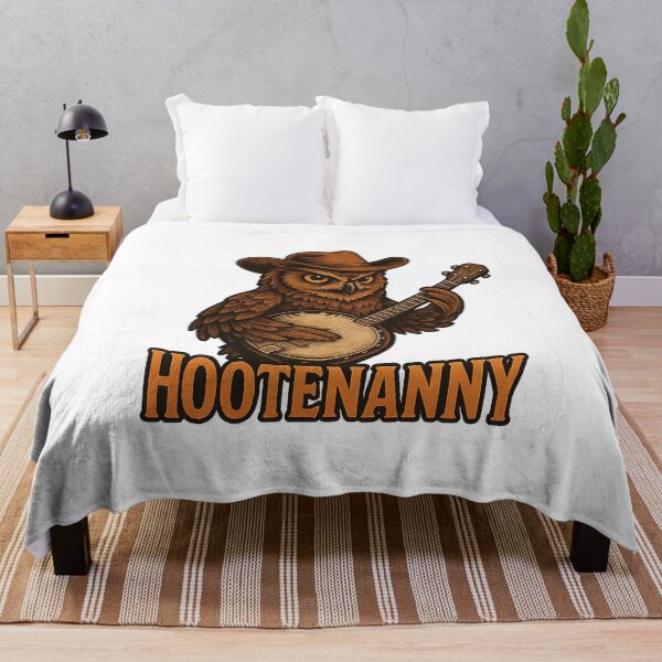 Item preview, Hootenanny Owl Cowboy Banjo Player Funny Country Music  designed and sold by The Junto Shop.