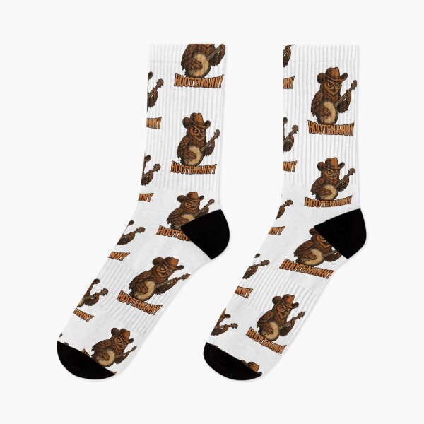 Item preview, Hootenanny Owl Cowboy Banjo Player Funny Country Music  designed and sold by The Junto Shop.