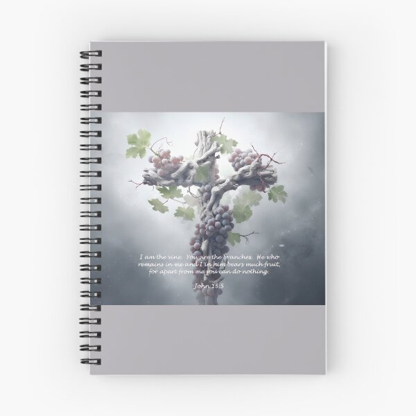 Artikelvorschau, Weinrebenkreuz - Ich bin der Weinstock - Johannes 15:5 entworfen und verkauft von Soulsystem123.