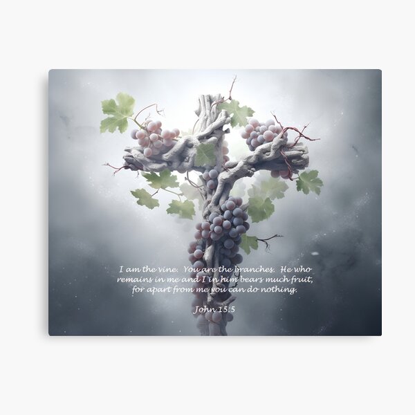 Item preview, Grapevine Cross - I am the vine - John 15:5 designed and sold by Soulsystem123.