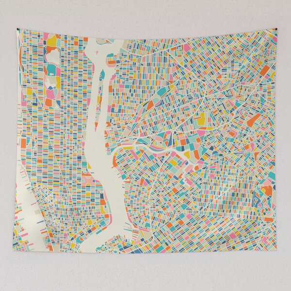 Item preview, NEW YORK CITY STREET MAP designed and sold by JazzberryBlue.