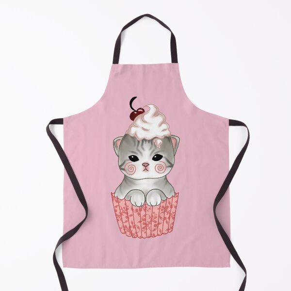 Item preview, Cute pink kitten cupcake  designed and sold by Fuchsiella.