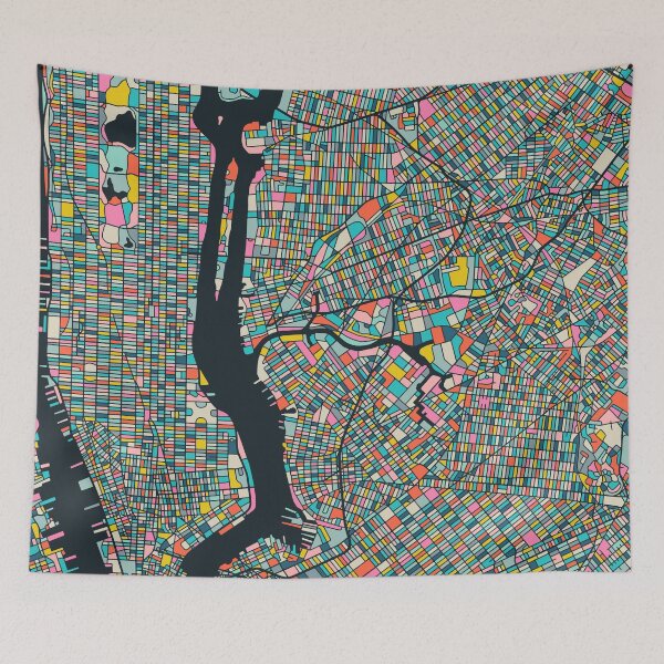 Item preview, NEW YORK CITY STREET MAP designed and sold by JazzberryBlue.
