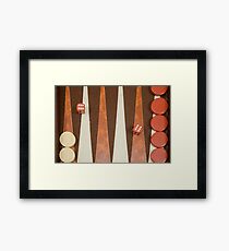 Backgammon board game Framed Print
