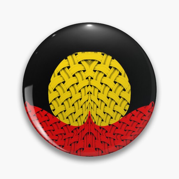 Item preview, ORIGINAL ARTISTIC EXPRESSION OF THE AUSTRALIAN ABORIGINAL FLAG WAVES WOVEN FABRICS designed and sold by Ralek.