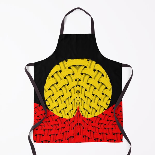 Item preview, ORIGINAL ARTISTIC EXPRESSION OF THE AUSTRALIAN ABORIGINAL FLAG WAVES WOVEN FABRICS designed and sold by Ralek.