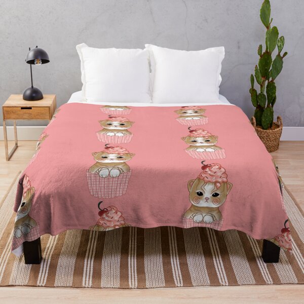Item preview, Cute pink ginger kitten cupcake  designed and sold by Fuchsiella.
