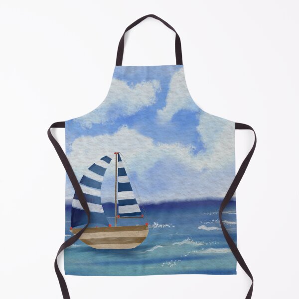 Item preview, Watercolor Boat in the Ocean designed and sold by Pragatee.