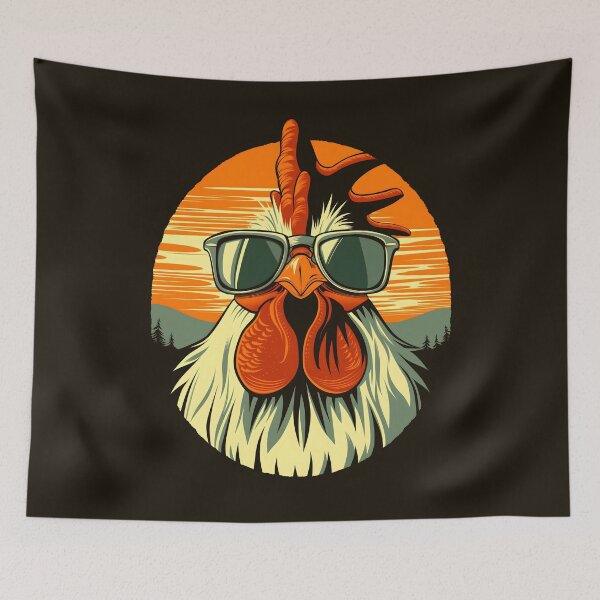 Item preview, Cool Rooster Sunglasses Retro Chicken Farm Aesthetic designed and sold by Parkerzz.