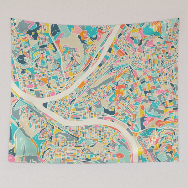 Item preview, PITTSBURGH CITY STREET MAP designed and sold by JazzberryBlue.