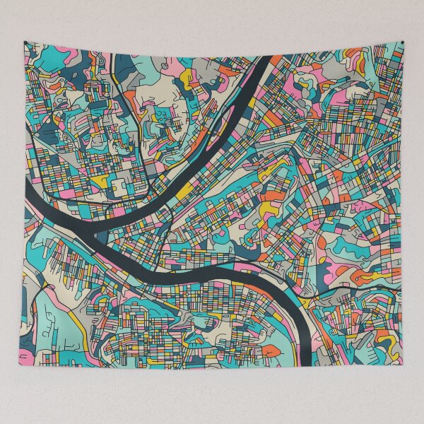 Item preview, PITTSBURGH CITY STREET MAP designed and sold by JazzberryBlue.