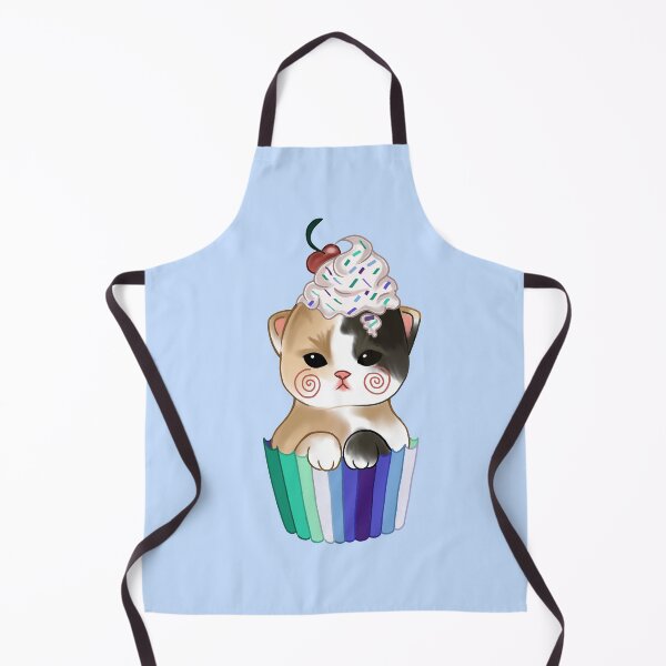 Item preview, Cute kitten cupcake with gay pride flag  designed and sold by Fuchsiella.