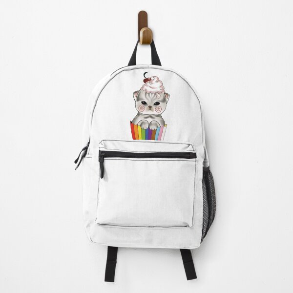 Item preview, Cute kitten cupcake with lgbtq pride flag  designed and sold by Fuchsiella.