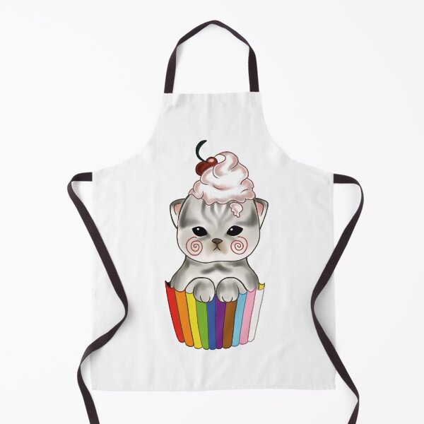 Item preview, Cute kitten cupcake with lgbtq pride flag  designed and sold by Fuchsiella.