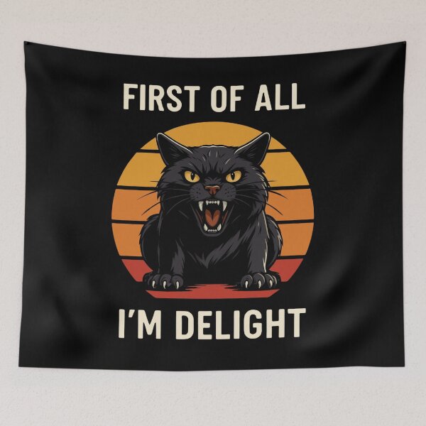 Item preview, First of all i'm delight retro funny cat designed and sold by MilkyForest.