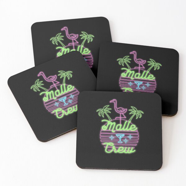 Item preview, Malle crew group t-shirt flamingo neon designed and sold by LayersDesign.