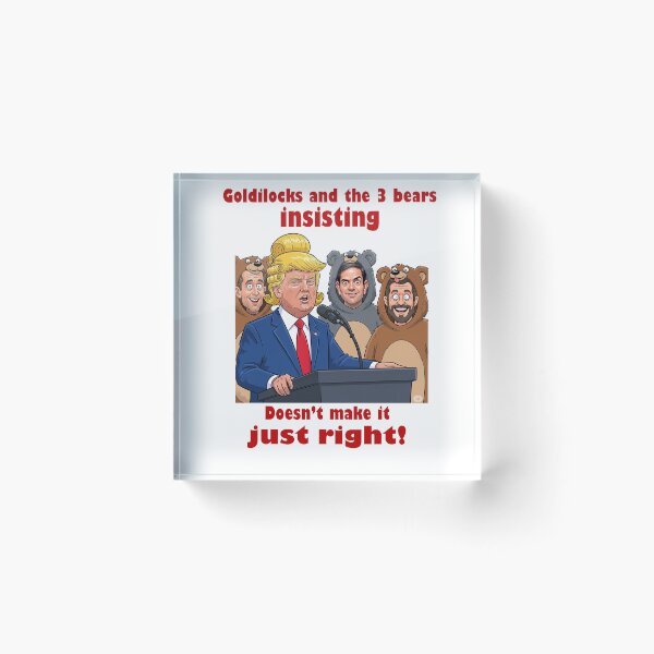 Item preview, Trump Goldilocks Trump Protest Flair designed and sold by ProtestThreads.