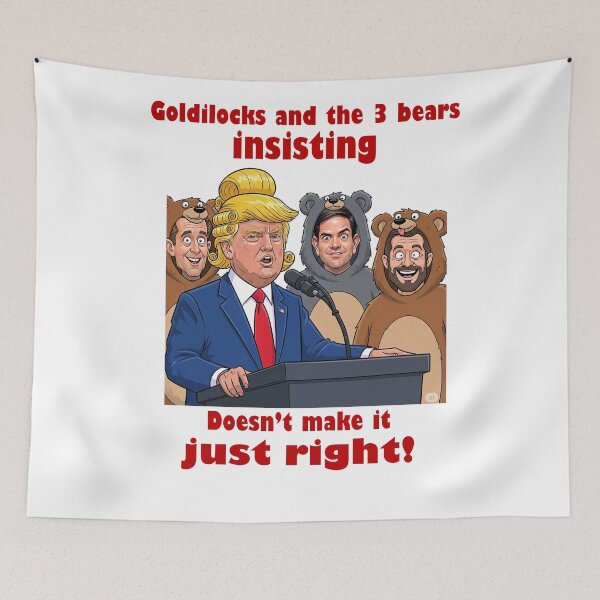 Item preview, Trump Goldilocks Trump Protest Flair designed and sold by ProtestThreads.