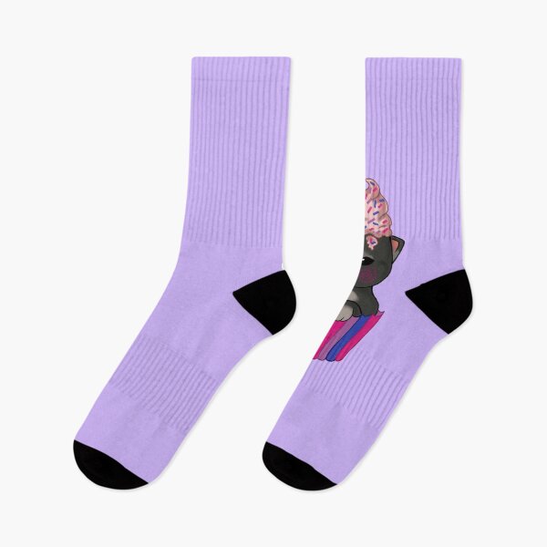 Item preview, Cute kitten cupcake with bisexual pride flag  designed and sold by Fuchsiella.