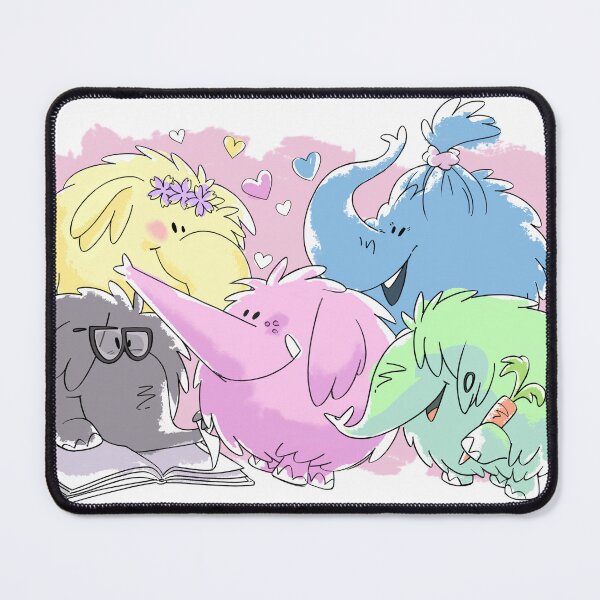 Item preview, Knutschi Gang: Elephant group photo - with colorful hearts designed and sold by BeWishedEntertainmentGmbH.