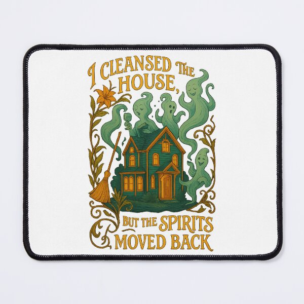 Item preview, Cleansed House Spirits Back Art Nouveau T-Shirt | Funny Ghost Humor Spiritual, learning to be spiritual designed and sold by MySpiritTravels.