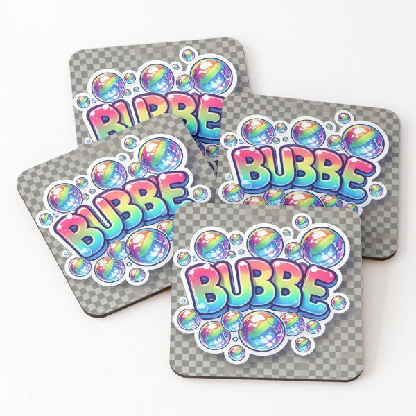 Item preview, Colorful "Bubble" Typography Sticker with Floating Soap Bubbles designed and sold by ReallyArts90.