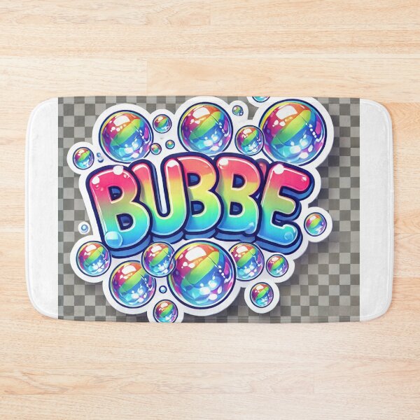 Item preview, Colorful "Bubble" Typography Sticker with Floating Soap Bubbles designed and sold by ReallyArts90.