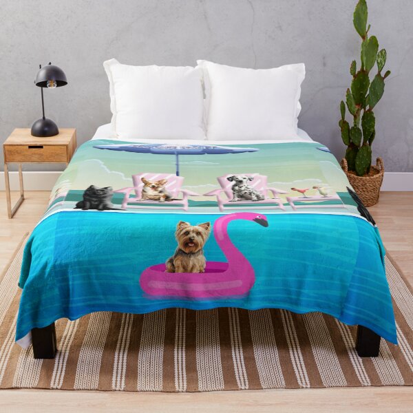 Aperçu de l'œuvre Chiens au bord de la piscine 1 créée et vendue par m2inspiration.