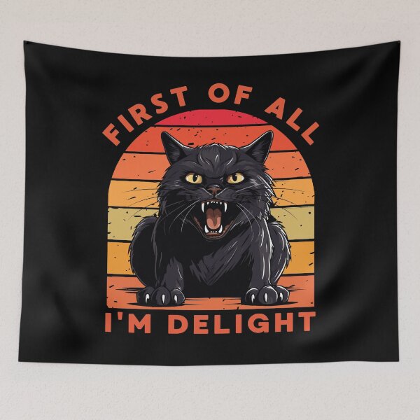 Item preview,  First of all i'm delight retro funny cat designed and sold by MilkyForest.