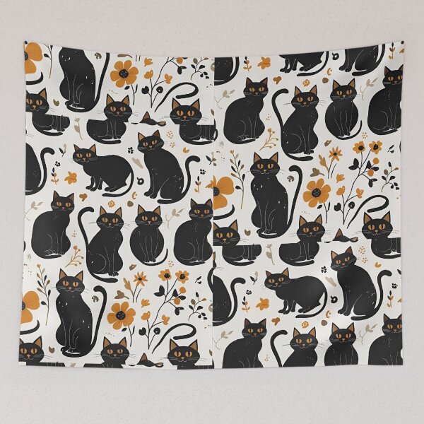 Item preview, Black Cat Pattern designed and sold by PatronesKawai.