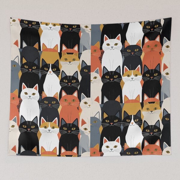 Item preview, Black Cat Pattern designed and sold by PatronesKawai.