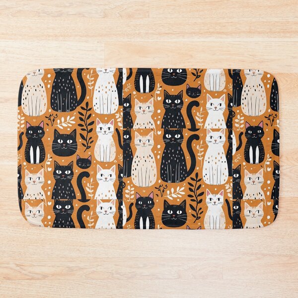 Aperçu de l'œuvre Motif de chat noir créée et vendue par PatronesKawai.