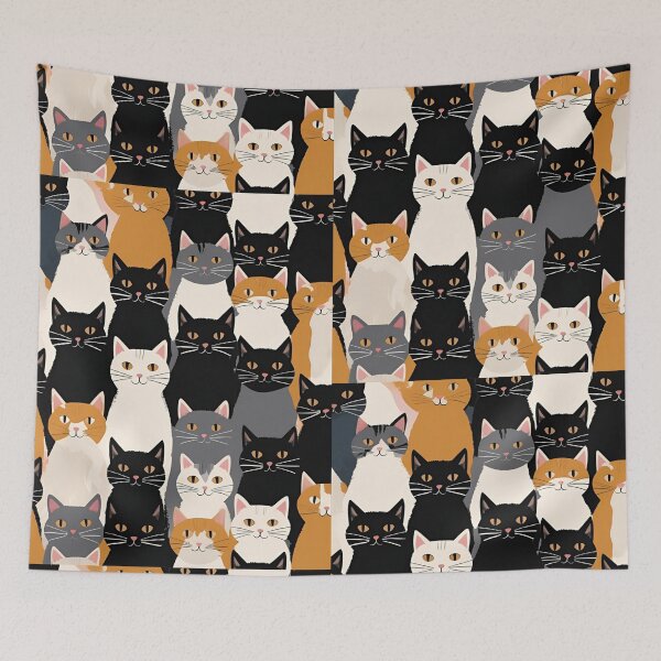 Item preview, Black Cat Pattern designed and sold by PatronesKawai.