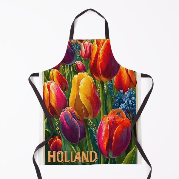 Item preview, Travel poster of a Vibrant Tulip Fields of Holland in Full Bloom designed and sold by Artessie.