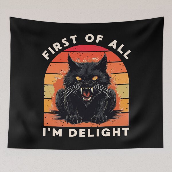 Item preview, First of all i'm delight retro funny cat designed and sold by MilkyForest.