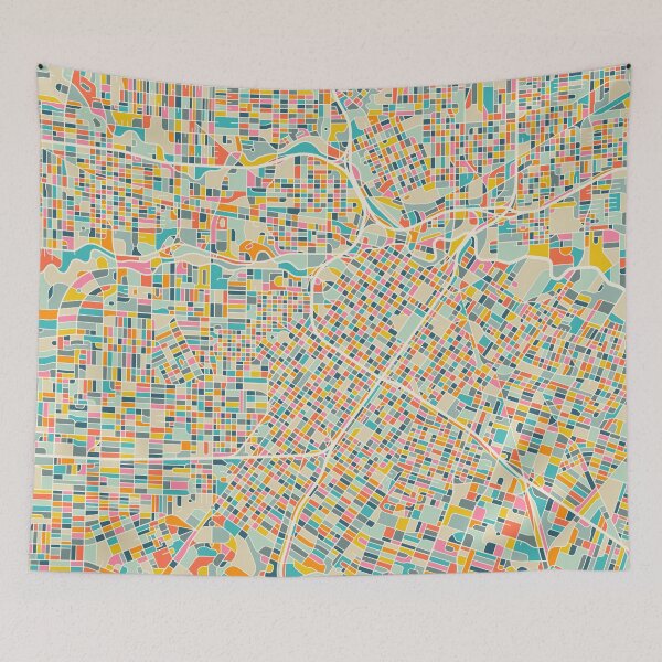 Item preview, HOUSTON CITY STREET MAP designed and sold by JazzberryBlue.