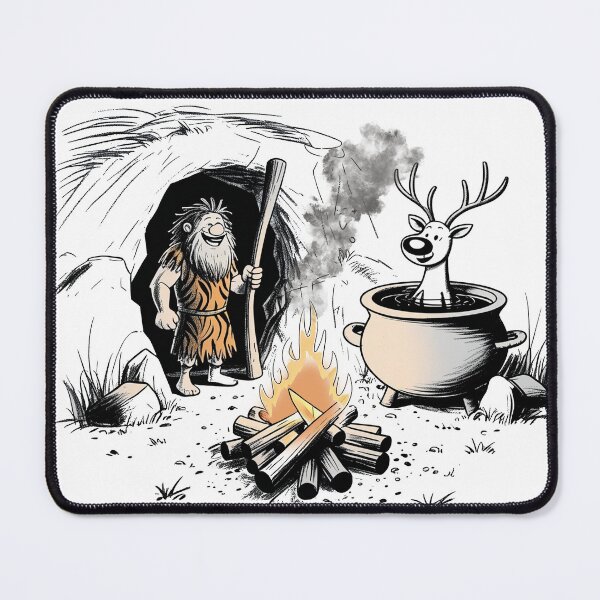 Item preview, Caveman Cuisine 101 – Funny Prehistoric Drawing designed and sold by Pulse Creativity Designs.