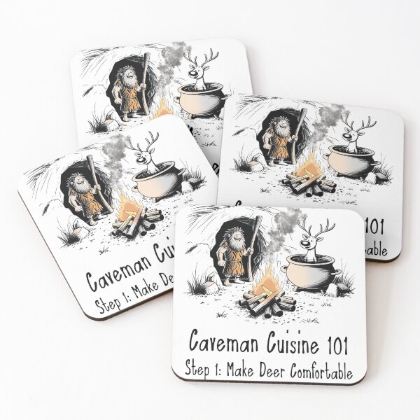 Item preview, Caveman Cuisine 101 – Funny Prehistoric Drawing designed and sold by Pulse Creativity Designs.
