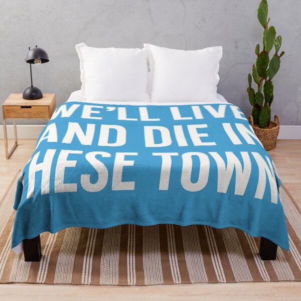 Item preview, We’ll Live and Die in These Towns Coventry City Sky Blues Football Quote designed and sold by Final Whistle Art.