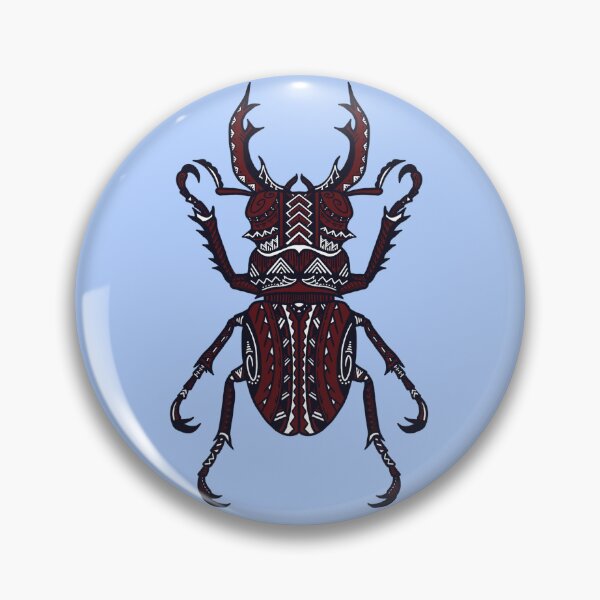 Item preview, Dark Red Tribal Stag Beetle designed and sold by Steeb757.
