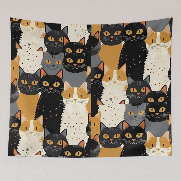 Item preview, Black Cat Pattern designed and sold by PatronesKawai.