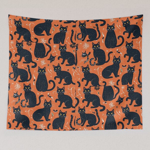 Item preview, Black Cat Pattern designed and sold by PatronesKawai.